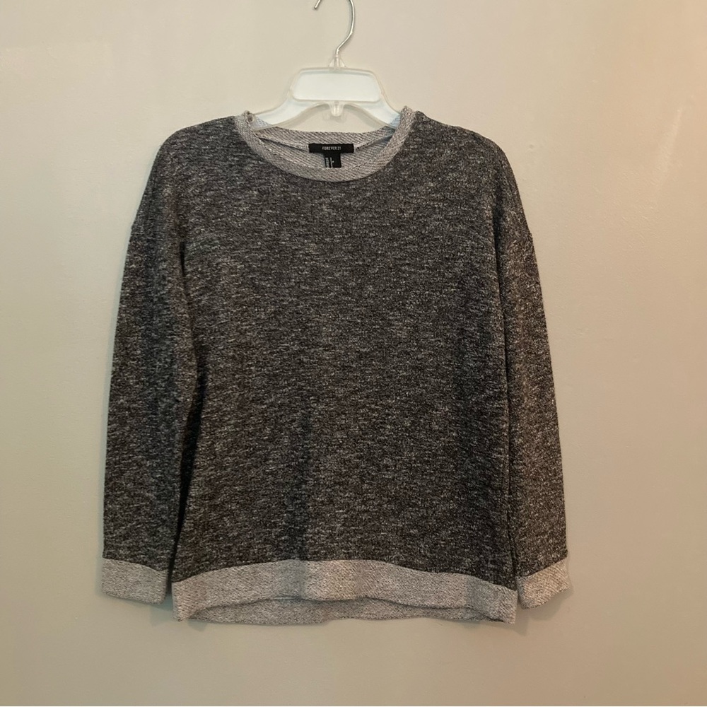 4/$10 - Forever 21 Marled Gray Knit Crewneck Sweater